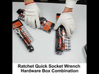 CY-0028 12 PCS/Set Auto Repair Tool Ratchet Quick Socket Wrench Hardware Box Combination, Model: 1/2 Big Fly - YouTube Video