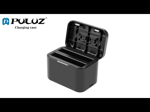 For Insta360 X4 PULUZ Battery Charging Box Battery & Memory Card Storage Case (Black) - YouTube Video