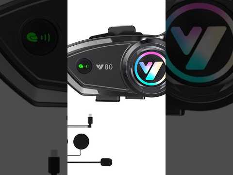 Y80 Motorcycle Helmet Bluetooth Earphone with Dual Noise Reduction, Type:Hard Mic(Black) - YouTube Video