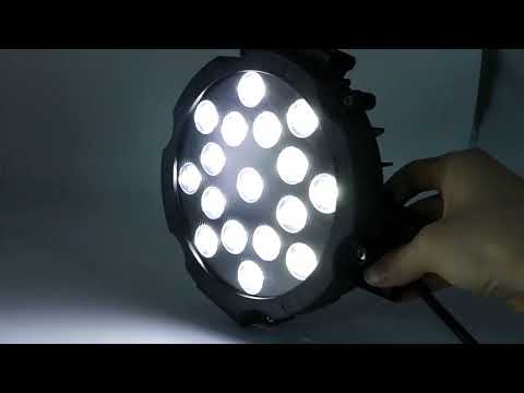 2 PCS 51W 3500LM 6500K White Light  17 LED Waterproof Car Boat Marine Work Lights Spotlight LED Bulbs, 30 Degrees Adjustable, DC 10-30V(Black) - YouTube Video