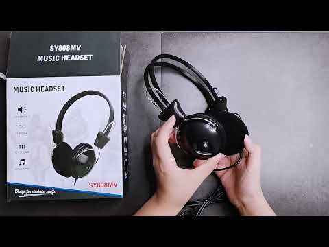 Soyto SY808MV Online Class Office Computer Headset, Cable Length: 1.6m, Color: Black 3.5mm - YouTube Video