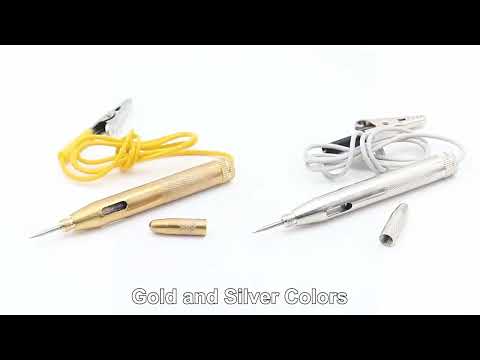 CNJB-85016 Pure Copper Circuit Tester and Electrical Voltage Detector Pen Set With Crocodile Clip 6-24V, Wire Length: 60cm - YouTube Video
