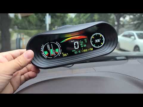 P18 GPS Car HUD Head-up Display Vehicle Speed / Voltage / Mileage - YouTube Video