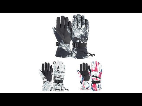 Winter Thermal Ski Gloves Outdoor Waterproof Velvet Gloves Thickening Touch Screen Motorcycle Gloves, Size: M(Red) - YouTube Video