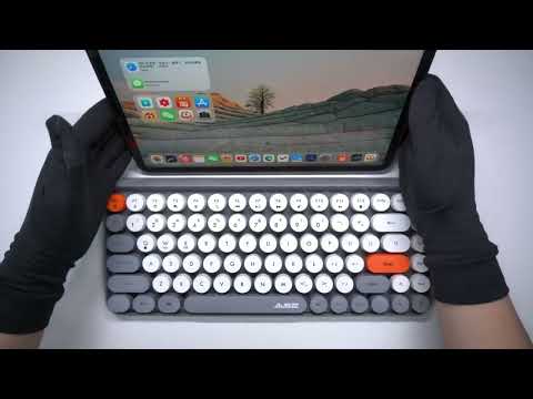 Ajazz 308I Tablet Mobile Phone Computer Household Office Wireless Keyboard(Black) - YouTube Video