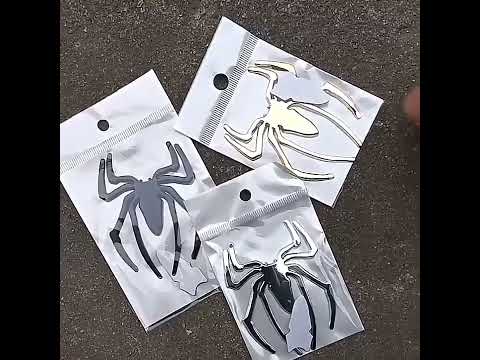 10 PCS Metal Three-Dimensional Spider Car Sticker, Color Random Delivery - YouTube Video