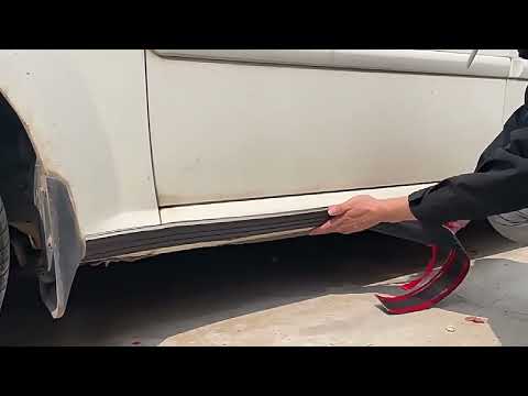 Car Thickened Self-adhesive Side Anti-collision Strip(Black Silver Edge) - YouTube Video