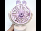 Cartoon Rabbit Desktop Fan USB Charging Handheld Fan Up And Down Adjustable Wind Direction(Pink) - YouTube Video