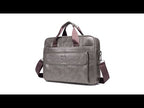 BULL CAPTAIN 046 Men Leather Briefcase First-Layer Cowhide Computer Handbag(Black) - YouTube Video