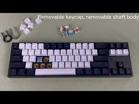 Dark Alien K710 71 Keys Glowing Game Wired Keyboard, Cable Length: 1.8m, Color: Black Green Shaft - YouTube Video