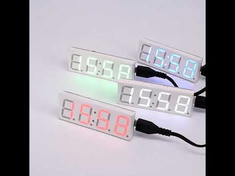 0.8 Inch Electronic Clock Movement Module WIFI Digital Tube Digital Time Display(Green) - YouTube Video