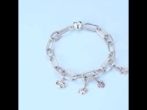 S925 Sterling Silver Cute Little Sloth Pendant DIY Bracelet Necklace Accessories - YouTube Video