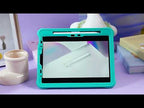 For iPad Air 11 2026 / 2025 / 2024 Dragon Rotation Kickstand Silicone Hybrid PC Tablet Case(Green) - YouTube Video