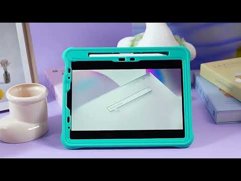 For iPad Air 11 2026 / 2025 / 2024 Dragon Rotation Kickstand Silicone Hybrid PC Tablet Case(Green) - YouTube Video