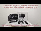 A10 Plus 1280 x 720P 200ANSI Amlogic H713 CPU Android 11.0 Smart Projector, US Plug(Metal Grey) - YouTube Video