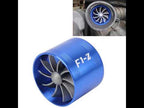 Car Stainless Universal Supercharger F1-Z Single Side Turbine Air Intake Fuel Saver Turbo Turboing Charger Fan Set kit - YouTube Video