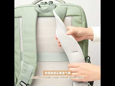 P960 Large Capacity Water Resistant Fashionable Backpack(Green) - YouTube Video
