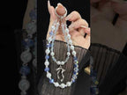 Silver Bow Pearl Double Layer Crystal Chain(Blue) - YouTube Video