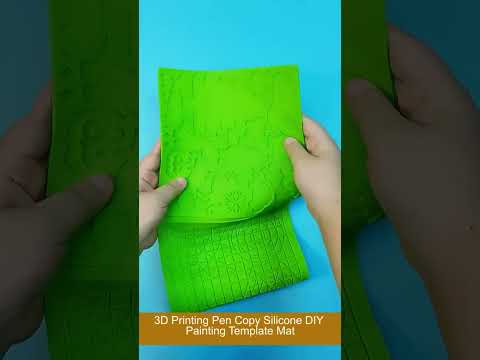 3D Printing Pen Copy Silicone DIY Painting Template Mat, Specification: Blue - YouTube Video