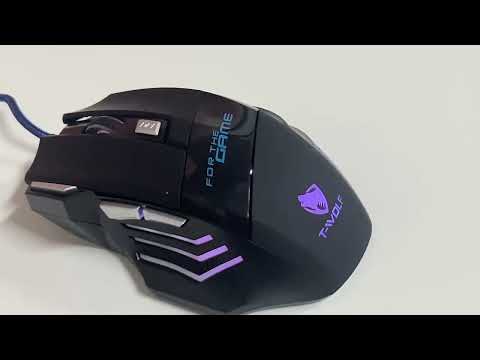 T-WOLF M1 7-keys RGB Atmosphere Light USB Gaming Wired Mouse(Black) - YouTube Video