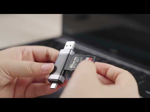ORICO CS2D-A3 TF/SD Dual Port USB-A3.0 Single Read Card Reader(Black) - YouTube Video
