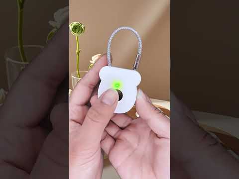 Smart Fingerprint Padlock with Electronic Keys & USB-C Charging for Luggage, Home, Gym Lockers(White) - YouTube Video