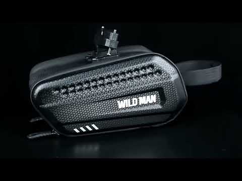 WILD MAN ES7 1.2L Rainproof Bicycle Bag Frame Front Top Tube Cycling Bag - YouTube Video