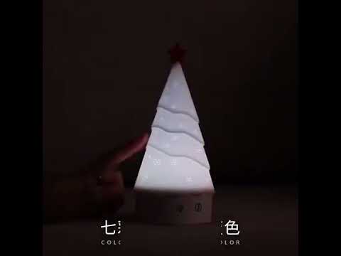 Silicone Night Light Christmas Tree with Music Holiday Decorative Lamp(White Light) - YouTube Video