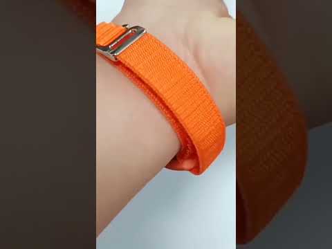 For Xiaomi Mi Band 3 / 4 / 5 / 6 / 7 Nylon Loop Watch Band(Orange) - YouTube Video