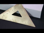 Brass Retro Drawing Ruler Measuring Tools, Model: 0-10cm Isosceles Triangle Ruler - YouTube Video