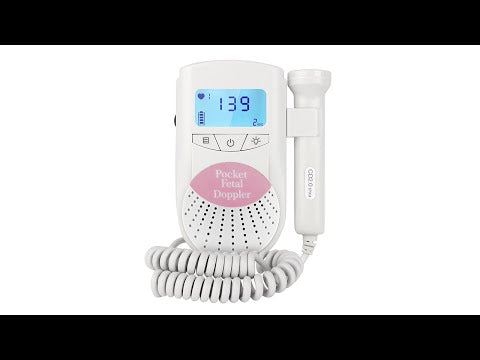 FD-100 Digital Fetal Doppler Ultrasound Sound Baby Heartbeat Detector Monitor LED Digital Prenatal Pocket Fetal Doppler Stethoscope (Pink) - YouTube Video