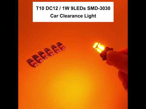 2 PCS T10 DC12 / 1W 9LEDs SMD-3030 Car Clearance Light(Pink Light) - YouTube Video