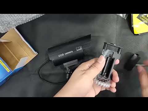 IP66 Waterproof Dummy CCTV Camera With Flashing LED For Realistic Looking for Security Alarm(black) - YouTube Video