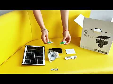 VTS29 6MP Multi-lens Panoramic Solar Surveillance PTZ Dome Camera, Model:Southeast Asia WiFi(Black) - YouTube Video