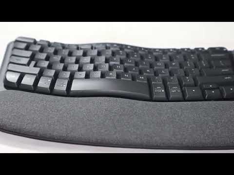 Logitech WAVE KEYS Wireless Ergonomic Keyboard(White) - YouTube Video