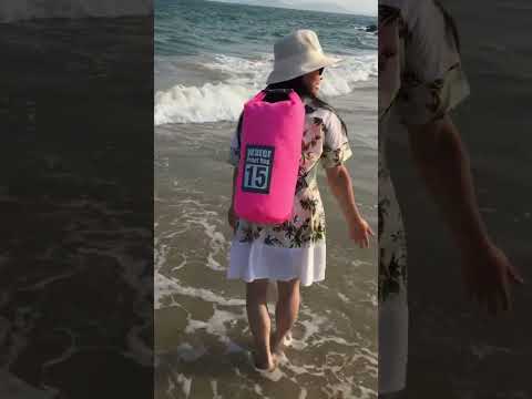 Outdoor Waterproof Dry Dual Shoulder Strap Bag Dry Sack, Capacity: 20L (Blue) - YouTube Video