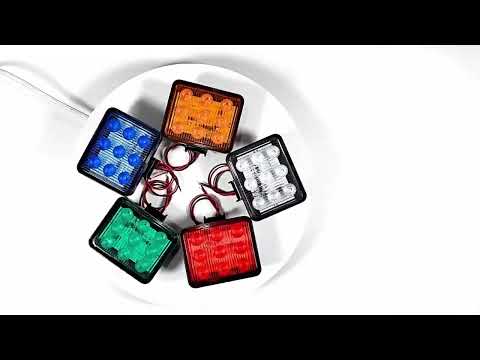 2 PCS ZS-7013 3 inch 9LEDs Strobe Waterproof Car / Truck Warning Light (Red Light) - YouTube Video