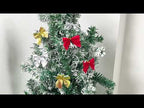 12 PCS Flocked Bow Christmas Tree Decoration(gold) - YouTube Video