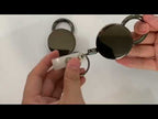 Electroplated Metal Retractable Pull Badge Reel Keychain Belt Clip Document Buckle - YouTube Video