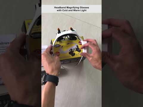 Headband Magnifying Glasses with Cold and Warm Light Source Interchangeable Combine 21 Different Multiples - YouTube Video