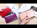 Women Zip Wallet Long Clutch Multi Card Holder Wallet Wrist Wallet(Black) - YouTube Video
