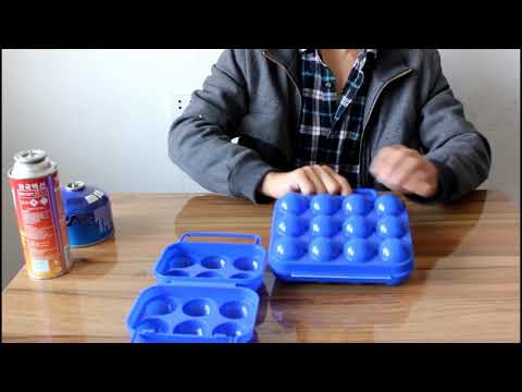 Portable Handle 6 Eggs Plastic Container Egg Storage Box Case(Green) - YouTube Video