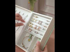 CASEGRACE Sp01115 Vintage Flip Book Shape Jewelry Box(White) - YouTube Video