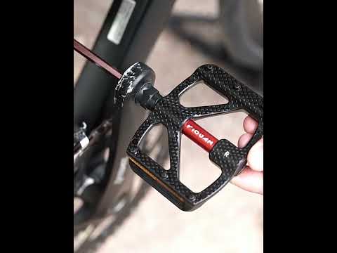 B610 1 Pair Mountain Bicycle Carbon Fiber Palin Bearing Pedals(Black) - YouTube Video