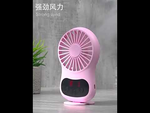 Multifunctional Clock Small Fan Creative Desktop Mini USB Fan(White) - YouTube Video