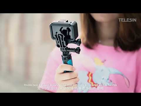 TELESIN GP-MTB-T02 Sports Camera Double Head J-Buckle Backpack Quick Release Conversion Accessory(Rotatable) - YouTube Video