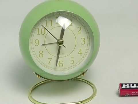 Round Metal Clock Silent Children Electronic Alarm Clock with Light(Purple) - YouTube Video