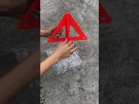 Car Breakdown Parking Triangle Reflective Warning Sign - YouTube Video