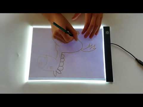 Ultra-thin A4 Size Portable USB LED Artcraft Tracing Light Box Copy Board Brightness Control for Artists Drawing Sketching Animation and X-ray Viewing - YouTube Video