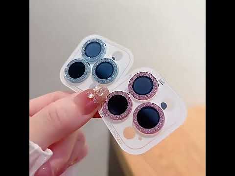 For iPhone 17 Pro / 17 Pro Max ENKAY Hat-Prince Glitter Rear Lens Aluminium Alloy Tempered Glass Film(Pink) - YouTube Video